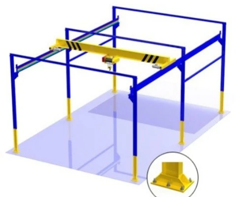Column Frame Free Standing Over Head Crane (2)